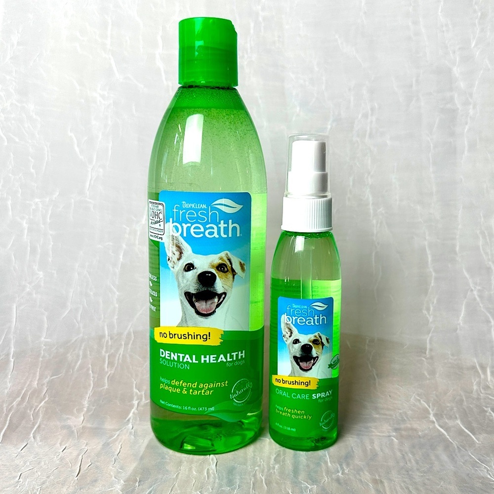 New Tropiclean Fresh Breath Dental‎ Health Solution & Oral Care Spray For Dogs